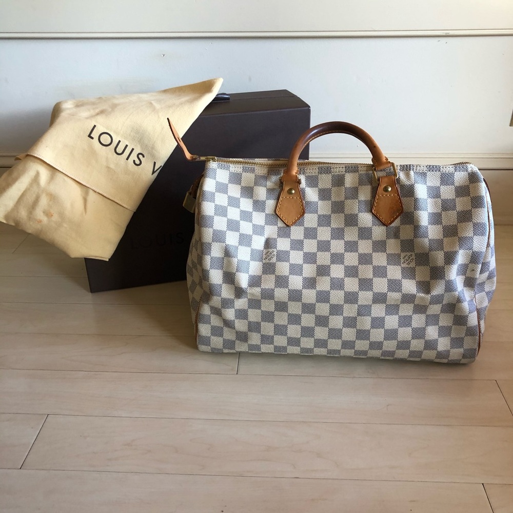 LOUIS VUITTON Speedy 35 Damier Azur